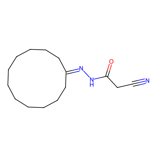 2-氰基-N-亚环十二烷基乙酰肼 structure