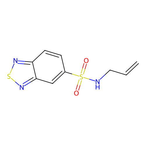 N-allyl-2,1,3-benzothiadiazole-5-sulfonamide structure