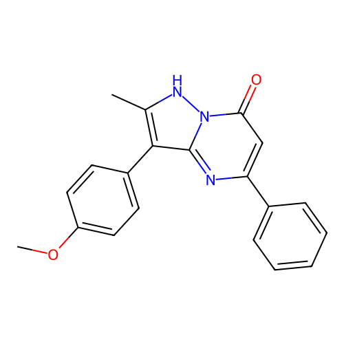 3-(4-methoxyphenyl)-2-methyl-5-phenylpyrazolo[1,5-a]pyrimidin-7(4H)-one structure