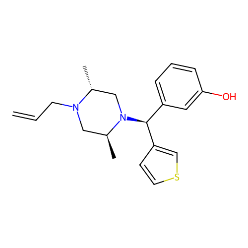 3-((S)-((2S,5R)-4-Allyl-2,5-dimethylpiperazin-1-yl)(3-thienyl)methyl)phenol structure