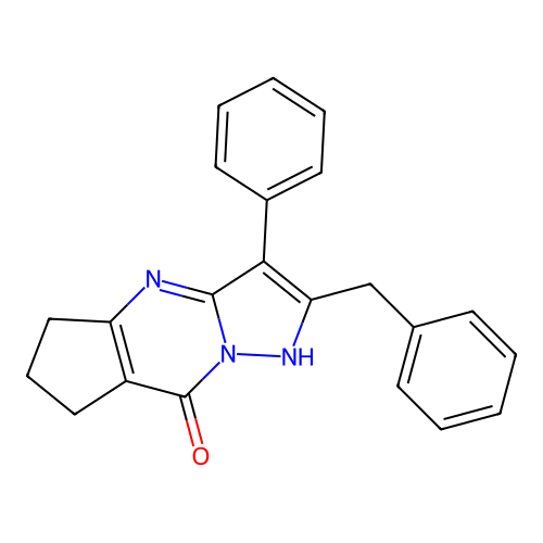 2-benzyl-3-phenyl-6,7-dihydro-4H-cyclopenta[d]pyrazolo[1,5-a]pyrimidin-8(5H)-one structure