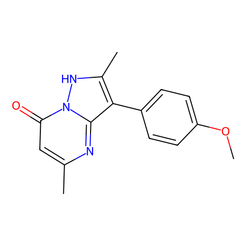 3-(4-methoxyphenyl)-2,5-dimethylpyrazolo[1,5-a]pyrimidin-7(4H)-one structure