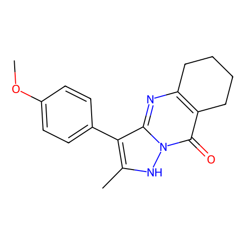 3-(4-methoxyphenyl)-2-methyl-5,6,7,8-tetrahydropyrazolo[5,1-b]quinazolin-9(4H)-one structure