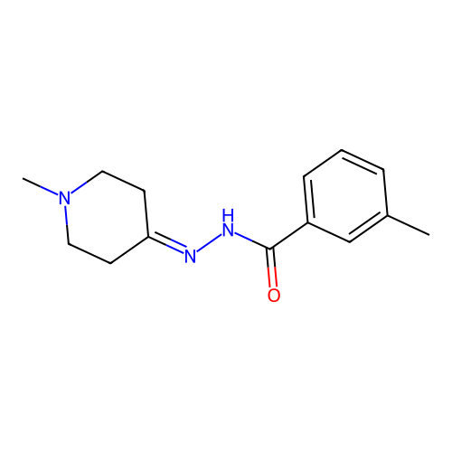 3-methyl-N'-(1-methyl-4-piperidinylidene)benzohydrazide structure