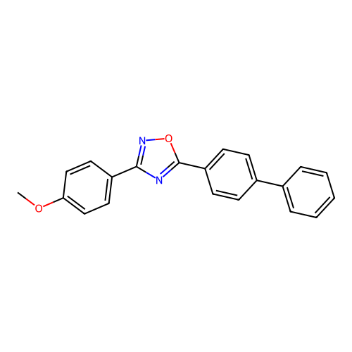 5-(Biphenyl-4-yl)-3-(4-methoxyphenyl)-1,2,4-oxadiazole structure