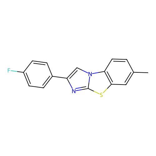 2-(4-Fluorophenyl)-7-methylimidazo[2,1-b][1,3]benzothiazole structure