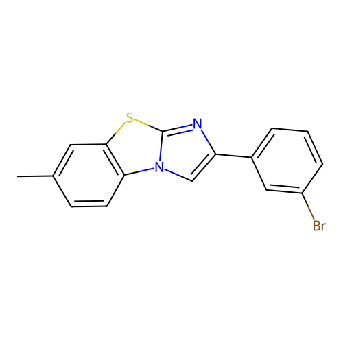 2-(3-Bromophenyl)-7-methylimidazo[2,1-b][1,3]benzothiazole structure