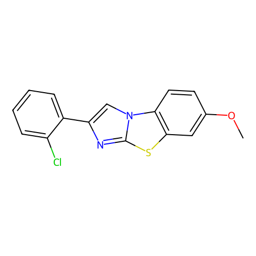 2-(2-Chlorophenyl)-7-methoxyimidazo[2,1-b][1,3]benzothiazole structure