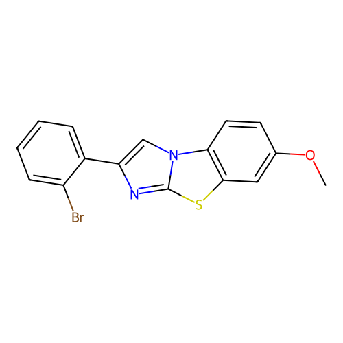 2-(2-Bromophenyl)-7-methoxyimidazo[2,1-b][1,3]benzothiazole structure