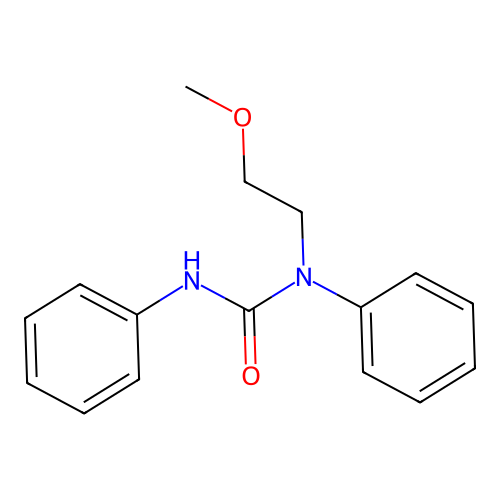 1-(2-Methoxyethyl)-1,3-diphenylurea structure