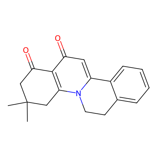 3,3-dimethyl-3,4,6,7-tetrahydro-1H-isoquinolino[2,1-a]quinoline-1,13(2H)-dione structure