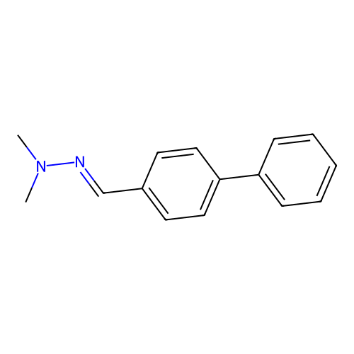 N-methyl-N-[(E)-(4-phenylphenyl)methylideneamino]methanamine structure