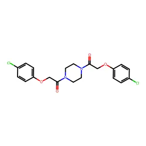 1,4-Bis-[(4-chloro-phenoxy)-acetyl]-piperazine structure