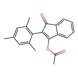 1H-Inden-1-one, 3-(acetyloxy)-2-(2,4,6-trimethylphenyl)- structure
