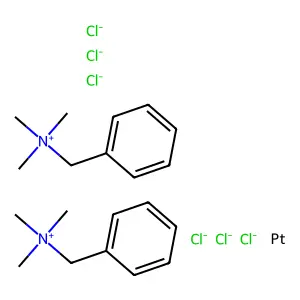 Benzenemethanaminium, N,N,N-trimethyl-, (OC-6-11)-hexachloroplatinate(2-) (2:1) structure