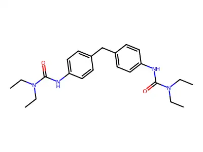 3-[4-[[4-(Diethylcarbamoylamino)phenyl]methyl]phenyl]-1,1-diethylurea structure