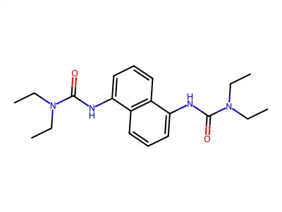 3,3'-(1,5-Naphthalenediyl)bis(1,1-diethylurea) structure
