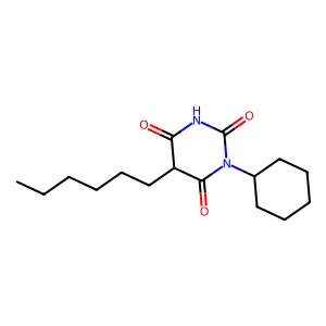 1-Cyclohexyl-5-hexyl-2,4,6(1H,3H,5H)-pyrimidinetrione structure