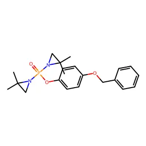 4-(Benzyloxy)phenyl bis(2,2-dimethylaziridin-1-yl)phosphinate structure