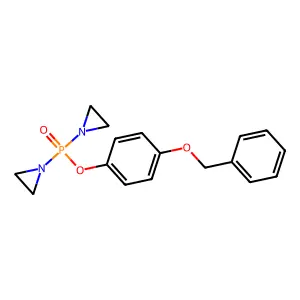 Phosphinic acid, bis(1-aziridinyl)-, p-(benzyloxy)phenyl ester structure