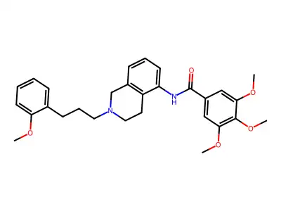 Benzamide, N-(1,2,3,4-tetrahydro-2-(3-(2-methoxyphenyl)propyl)-5-isoquinolinyl)-3,4,5-trimethoxy- structure