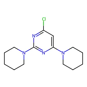4-Chloro-2,6-di(piperidin-1-yl)pyrimidine structure