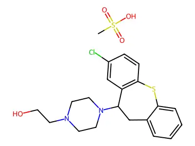 Noroxyclothepin methanesulfonate structure
