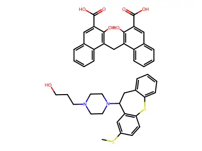Oxyprothepin embonate (1:1) monohydrate structure