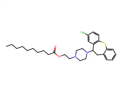 Noroxyclothepin decanoate structure