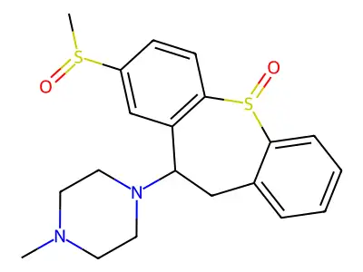 1-(10,11-Dihydro-8-(methylsulfinyl)-5-oxo-dibenzo(b,f)thiepin-10-yl)-4-methylpiperazine structure