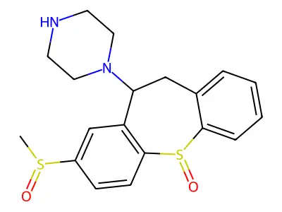 Dibenzo(b,f)thiepin, 10,11-dihydro-8-(methylsulfinyl)-10-(1-piperazinyl)-, 5-oxide structure