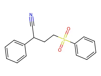 4-(Benzenesulfonyl)-2-phenylbutanenitrile structure