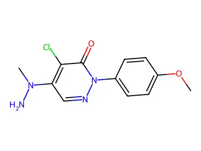 4-chloro-2-(4-methoxyphenyl)-5-(1-methylhydrazino)-3(2H)-pyridazinone structure