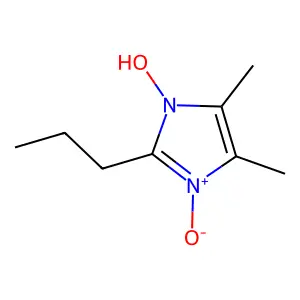 1-Hydroxy-4,5-dimethyl-3-oxido-2-propylimidazol-3-ium structure