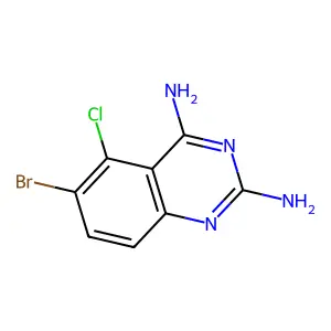 6-Bromo-5-chloroquinazoline-2,4-diamine structure