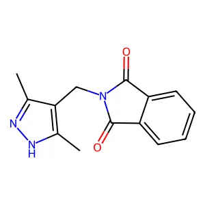 2-((3,5-Dimethyl-1H-pyrazol-4-yl)methyl)isoindoline-1,3-dione structure