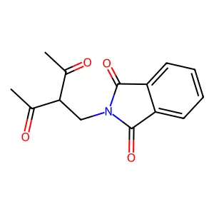 2-(2-acetyl-3-oxobutyl)-2,3-dihydro-1H-isoindole-1,3-dione structure