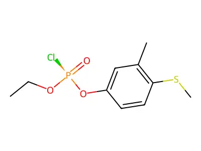 Ethyl 3-methyl-4-(methylsulfanyl)phenyl phosphorochloridate structure