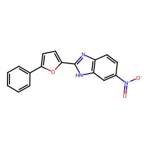 6-nitro-2-(5-phenylfuran-2-yl)-1H-benzimidazole structure