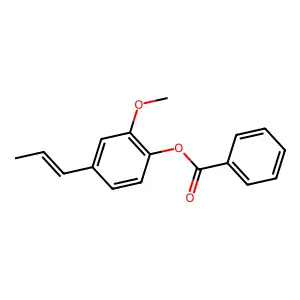 Phenol, 2-methoxy-4-(1-propen-1-yl)-, 1-benzoate structure