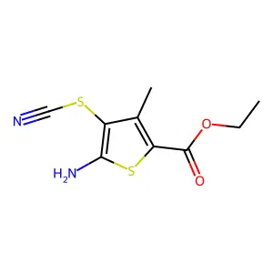 Ethyl 5-amino-3-methyl-4-thiocyanatothiophene-2-carboxylate structure