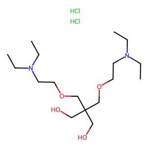 1,3-Propanediol, 2,2-bis((2-(diethylamino)ethoxy)methyl)-, dihydrochloride structure