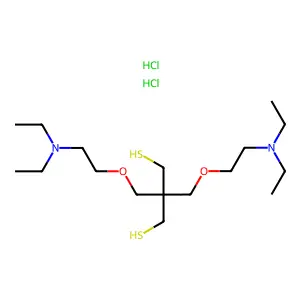 1,3-Propanedithiol, 2,2-bis((2-(diethylamino)ethoxy)methyl)-, dihydrochloride structure