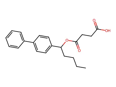 Succinic acid, alpha-butyl-p-phenylbenzyl ester structure