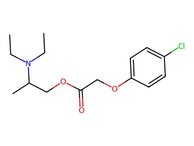 2-(Diethylamino)propyl (4-chlorophenoxy)acetate structure