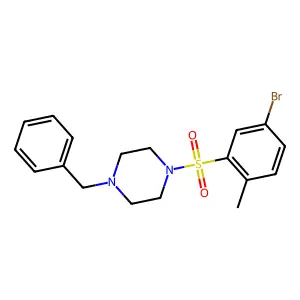 1-Benzyl-4-(5-bromo-2-methylphenyl)sulfonylpiperazine structure