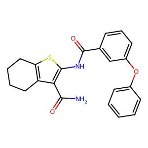 2-(3-Phenoxybenzamido)-4,5,6,7-tetrahydrobenzo[b]thiophene-3-carboxamide structure