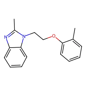 2-Methyl-1-[2-(2-methylphenoxy)ethyl]benzimidazole structure