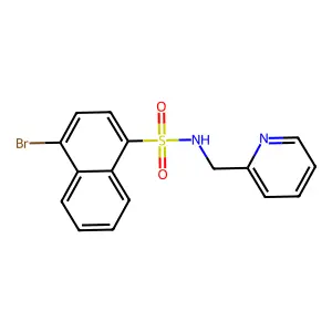 4-Bromo-N-(2-pyridinylmethyl)-1-naphthalenesulfonamide structure