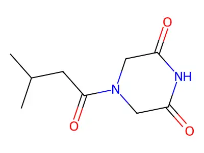 2,6-Piperazinedione,4-(3-methyl-1-oxobutyl)-(9CI) structure